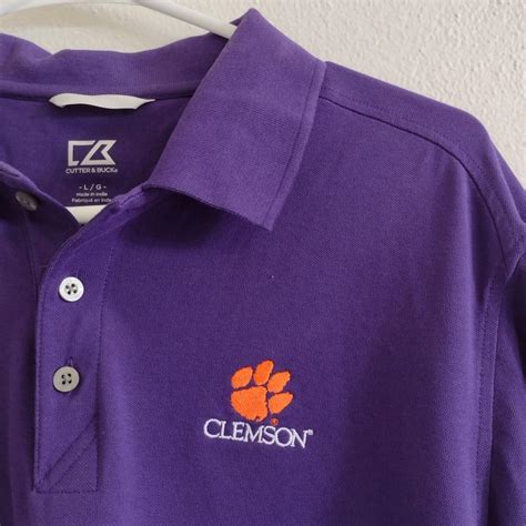 Clemson Tigers Cutter & Buck Polo Shirt Mens Large... - Depop