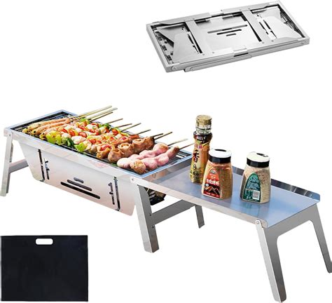 Amazon.com: Aspect Living 64966 Portable Stainless Steel Charcoal Grill ...