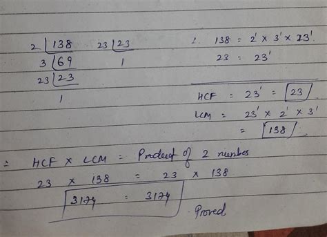 Find the LCM and HCF of the following pair of integers and verify that ...
