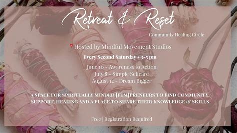 Retreat & Reset: Community Circle Meetup for female entrepreneurs ...