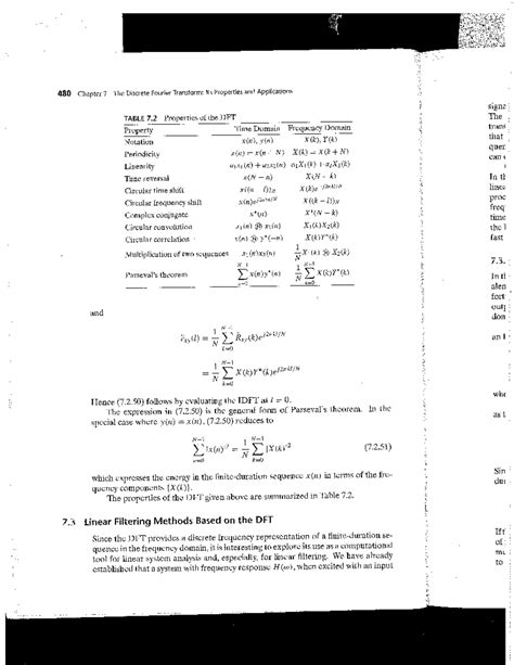 480 Chapter 7: Discrete Fourier Transform Properties & Applications ...