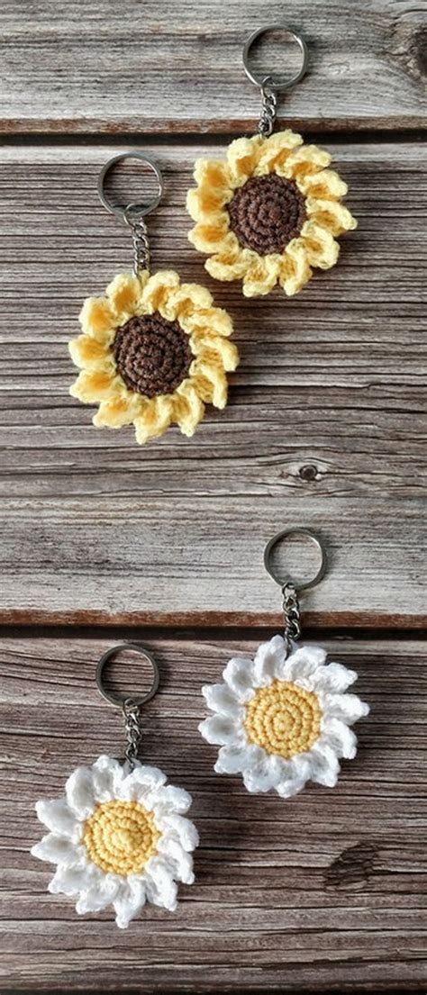 Image result for Crochet Keychain Tutorial Flower