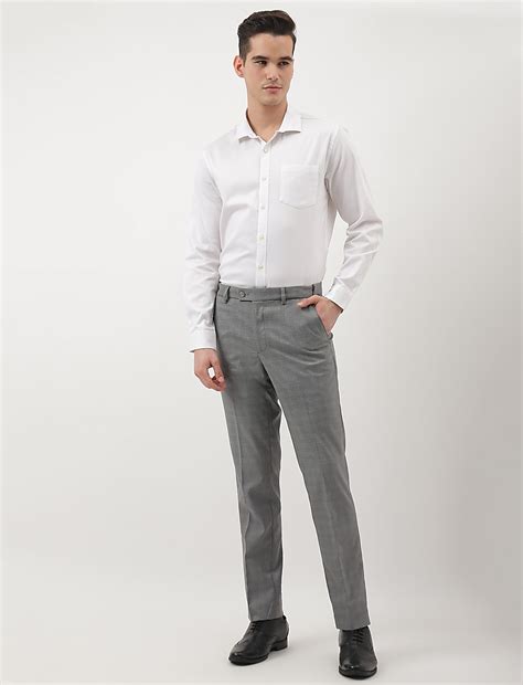 Buy Checks Slim Fit Trousers at Marks & Spencer