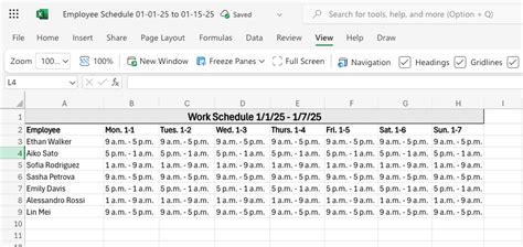Image result for Tutorial Schedule Employees Excel