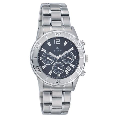 Titan Quartz Chronograph Black Dial Watch for Men-NB9385SM02 – The ...