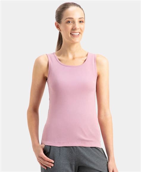 Buy Super Combed Cotton Rib Fabric Slim Fit Solid Tank Top - Lilas A113 ...