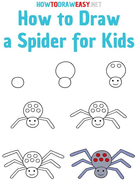spider drawing easy cute - Karisa Kovach