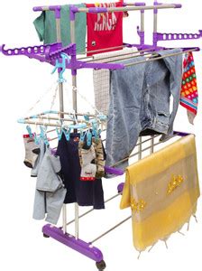 Unizone Steel, Aluminium, Plastic Floor Cloth Dryer Stand - 12 Month ...