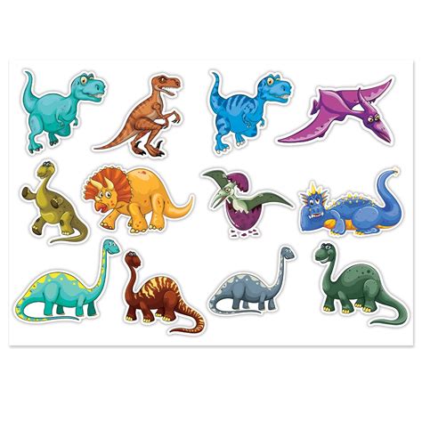 100Yellow® Dinosaur Theme Vinyl Stickers for Mobile, Laptop Electronic ...