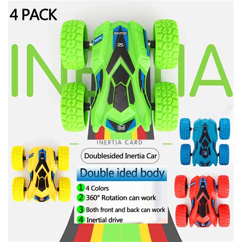 Buy Set of 4 Pull Back Inertia Off-Road Car Toys Friction Powered ...