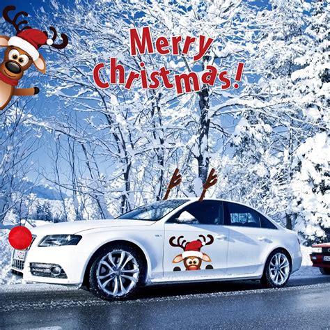 Buy Reindeer Antlers for Car - Car Decorations Christmas - Window Roof ...