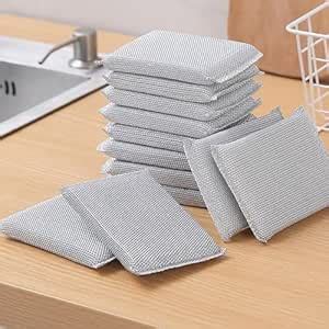 LONAXA 4 Pack Non-Scratch Wire Dishcloth Sponge, Multipurpose Wire ...