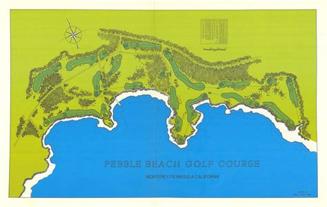 Pebble Beach Golf Course Map 的图像结果