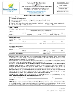 Image result for Fence Permit Example