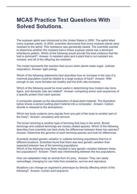 MCAS Practice Test Questions With Solved Solutions. - MCAS - Stuvia US