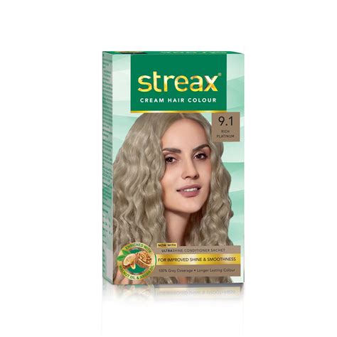 Buy Streax Cream Hair Color for Unisex, 120 ml - 9.1 Rich Platinum ...