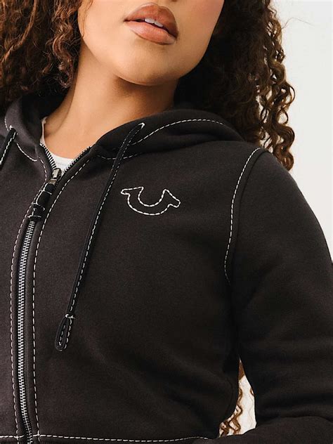 CROP BIG T ZIP HOODIE | True Religion