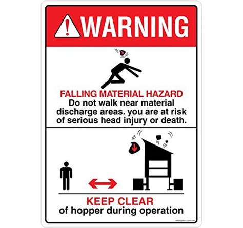 WARNING: Falling Material Hazard, (DS409-A4V-05), Material: 3M Self ...