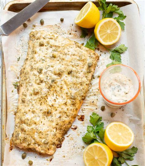 Busy Night Baked Salmon with Capers & Lemon - A Well-Seasoned Kitchen