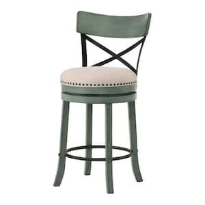 Furniture of America Brannigan 39.75 in. Light Gray and Beige Low Back ...
