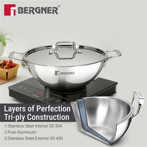 Tripro 4 Pcs Triply Cookware Set - Induction Bottom