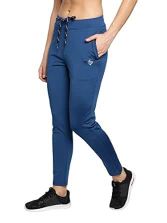 John Ally Women's Solid Activewear Track Pants with Zipper Pockets ...