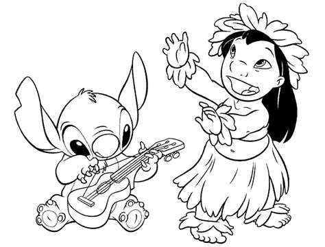 Lilo and Stitch coloring for children - Lilo and Stitch Coloring Pages