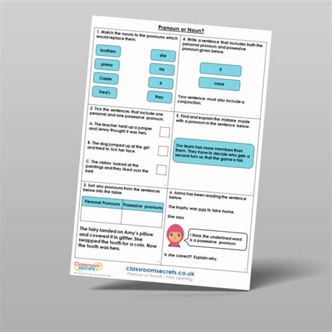 Year 4 Pronoun Or Noun Prior Learning Resource | Classroom Secrets