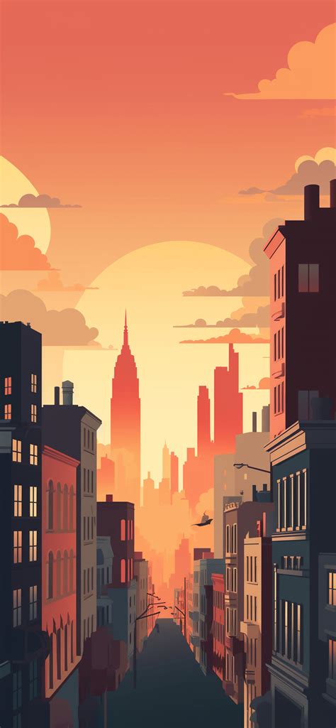 New York City & Sunset Art Wallpapers - Sunset Wallpapers iPhone