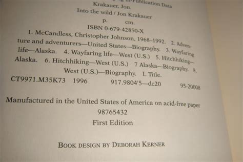 Into the Wild (signed 1st printing) by Krakauer, Jon: Near Fine Hardcover (1996) 1st Edition ...