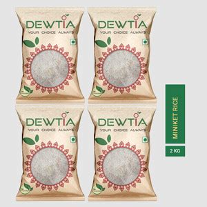 dewtia Premium Quality Miniket Rice - Pack of 4 ( 500Gms each) Minikit ...