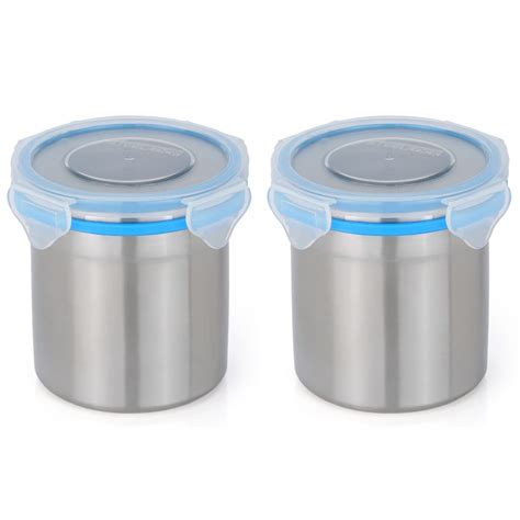 Buy STEELLOCK Stainless Steel Airtight Container with Lid | Leakproof ...