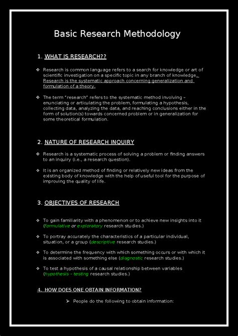 Basic Research Methodology Notes - Basic Research Methodology 1. WHAT ...