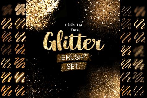 Procreate Glitter Brushes, a Brush Add-On by Elenbushe