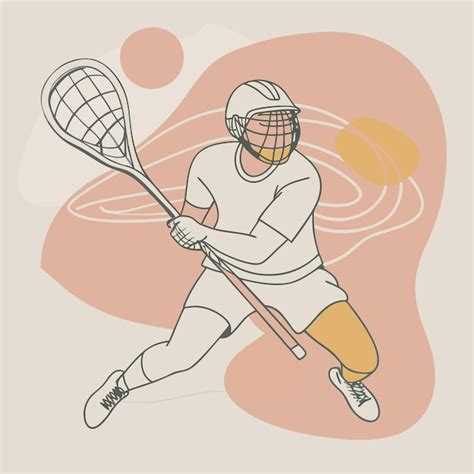 A drawing of a hockey player with a ball and the word net on it ...