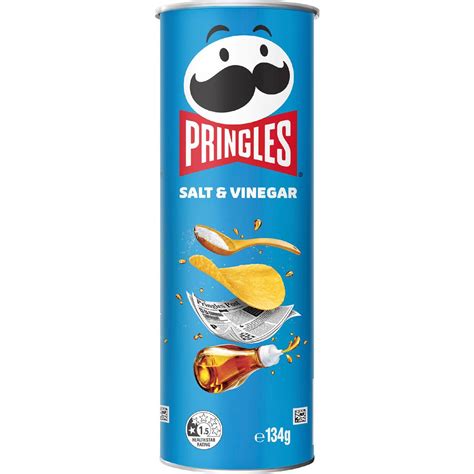 Pringles Salt & Vinegar Flavour Potato Chips 134g | Woolworths