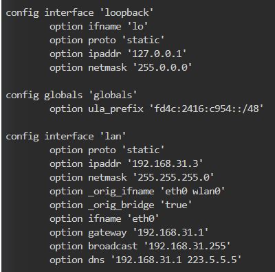 Image result for OpenWrt Interface Configuration