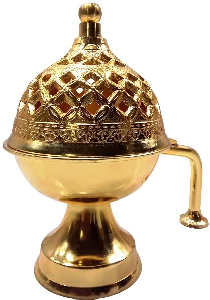 Da Handi Qrafts Hub Metal Dhuna Dhoop Dani Incense Burner with Handle ...