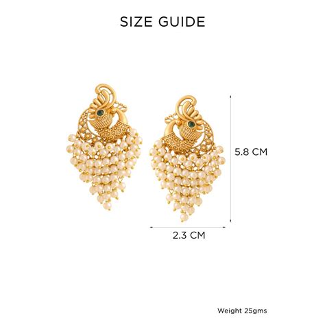 Buy Yellow Chimes White Pearl Drop Earrings for Women Online