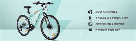 Lectro Clix 26T 7 Speed Electric Cycle ( Sky Blue )| 3 Level LED ...