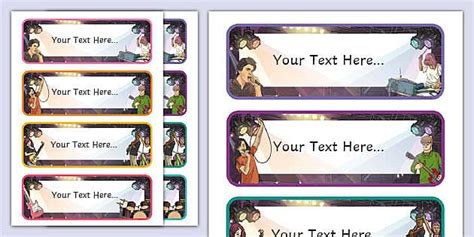 Rock Star Name Labels - Classroom Organisation