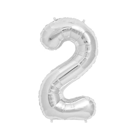 Wanna Party 40" Numerical 2 Silver Balloon