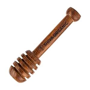 Shiva Organic Honey Dipper 3.5 Inch - Sheesham Wood Server Stirring ...