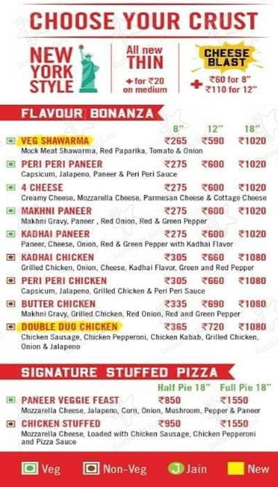 Menu at Sbarro New York Pizza, Mumbai, 57