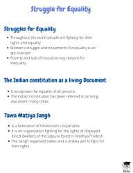 Mind Map: Struggles for Equality - Class 6 to 12 NCERT Mindmaps for ...