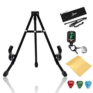 Smiger Guitar Stand for acoustic guitar and ukulele A-Frame Folding ...