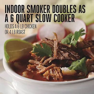 Weston 2-in-1 Indoor Smoker & 6 Qt. Slow Cooker with Party Dipper