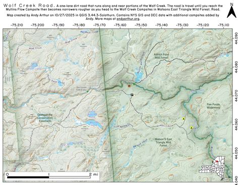 Map: Wolf Creek Road | Andy Arthur.org