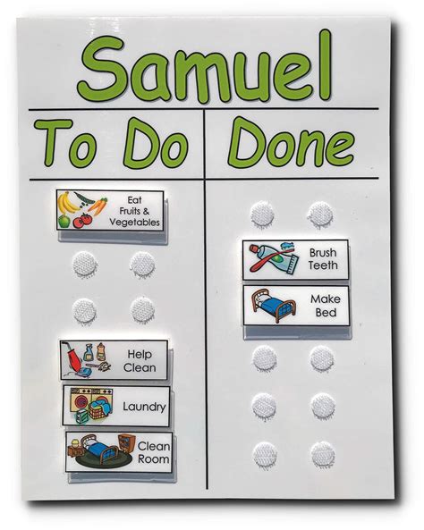 Buy Chore Chart To Do List Style, Customize Child’s Name, Chart Color ...
