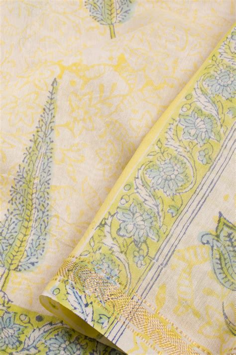 Sanganeri Printed Silk Cotton Sarees - Avishya – Avishya.com